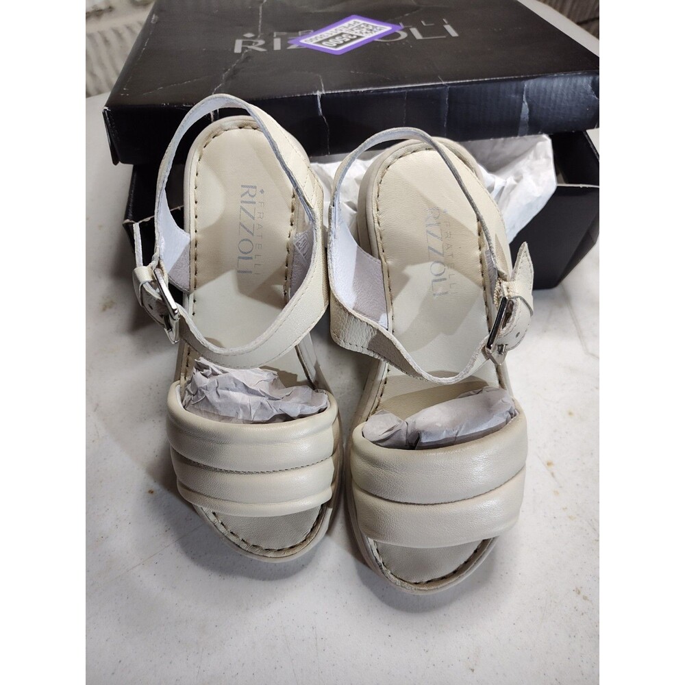 Fratelli Rizzoli Italian Made Sandals Size 35 Women's Leather With Buckle (672)